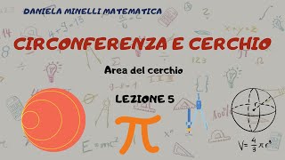 Area del cerchio  Circonferenza e cerchio  Lezione 5 [upl. by Oehsen]