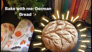 Bake with me German Bread aka Bauernbrot Super simple recipe ✨ [upl. by Aerdnaed506]