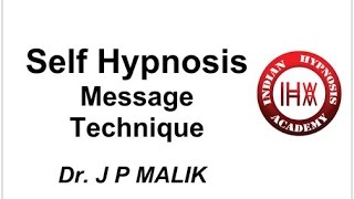 Self Hypnosis Technique Through Self Message Hindi [upl. by Zorana792]