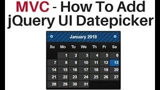 jQuery add datepicker calendar MVC aspnet code with a new theme [upl. by Ahsaercal311]