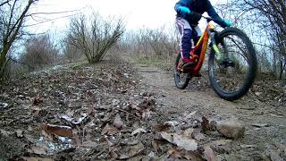 bumpy frozen trails  enduro  freezing cold [upl. by Julietta154]