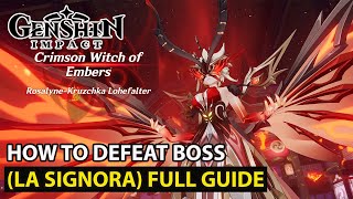 Genshin Impact  How To Defeat La Signora Boss Fight Full New Guide [upl. by Nicholas]