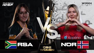 CS 2 WOMEN  SOUTH AFRICA vs NORWAY  GROUP STAGE  IESF WEC24  DAY 2  PART 2 [upl. by Filemon]