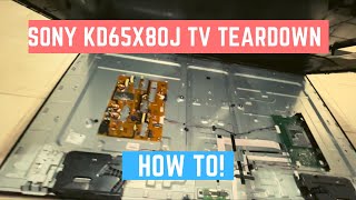 Full Teardown of 2021 Sony KD 65X80J 4K HD TV for RepairDisposal Boards LEDs [upl. by Aracal]