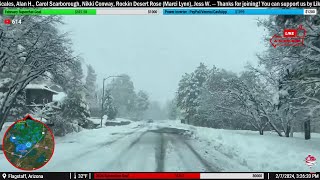 FLAGSTAFF AZ MAJOR SNOWSTORM  Part 2 2724  Live Storm Chase Archive [upl. by Baxter]