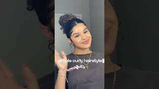 simple curly hairstyle 🎀 shorts hairstyles curlyhair [upl. by Ak]