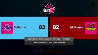 BigV Champ Men  Bellarine vs McKinnon  Round 8 [upl. by Nivloc148]