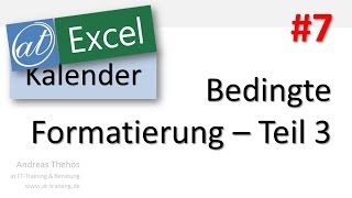 Excel  Projektkalender  Bedingte Formatierung  Monate abwechselnd einfärben  Teil 7 [upl. by Akinnor]