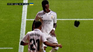 Vinicius Jr vs Atletico Madrid Away HD 1080i 18092022 English Commentary [upl. by Yorgos]