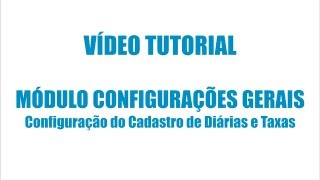 Promedico  Configurações Gerais  Configuração do cadastro de Diárias e Taxas [upl. by Blumenthal]