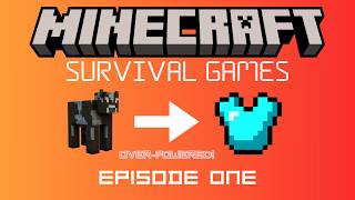 OP EXPLODING COW GAVE ME DIAMOND ARMOUR  Minecraft Survival Games Episode 1 [upl. by Oesile]