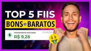 TOP 5 MELHORES FUNDOS IMOBILIARIOS BARATOS PARA 2024  Fiis base 10 pra investir hoje [upl. by Nadnal124]