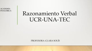 Semana 10 Razonamiento Verbal Curso PAA Grupo 1 2024 [upl. by Wiskind]