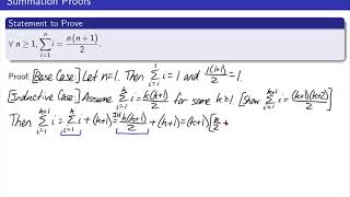 Discrete Math  Summation Proofs [upl. by Adekram426]