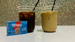 Iced Americano and Iced Latte At Home Nescafé ice roast [upl. by Johnsten]