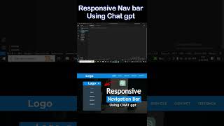 Responsive Nav bar With Chat GPT navbar responsivenavbar responsivewebsite coding [upl. by Aiceled]