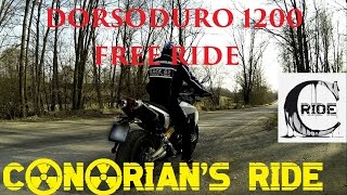 Riding ahead Aprilia Dorsoduro 1200 exhaust sound only  Conorians Ride [upl. by Nosle]