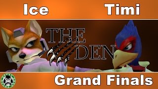 The Den 1  LG  Ice Fox Vs Timi Falco  Grand Finals  Super Smash Bros Melee [upl. by Eeb]