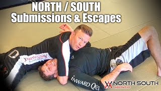 Subs amp Escapes from North South Position  JiuJitsu Subs amp Escapes [upl. by Ahsrop]