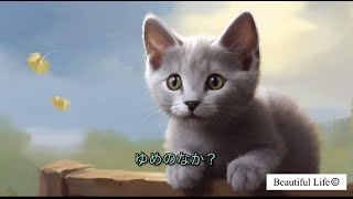 Fly the sky Being comforted by a cute kitten cat aiimages funnyvideo aicat catmemes aiart [upl. by Anisamoht]