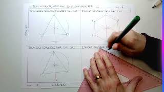 Triangolo equilatero ed esagono regolare data la circonferenza circoscritta [upl. by Arihat]