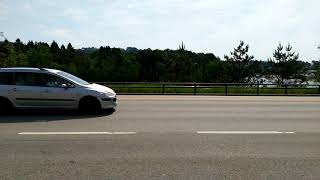 Car passing by in a Highway  Royalty Free Stock Video  Copyright Free Download [upl. by Lear]