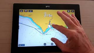 Raymarine Axiom Chart Plotter  Creating an AutoRoute with Navionics Charts [upl. by Yenruogis479]