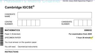 058002SP20 IGCSE 2020 Specimen Paper 2 Q1 Time Calculations [upl. by Brom965]