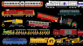 Railway Vehicles 3  The Kids Picture Show [upl. by Routh]