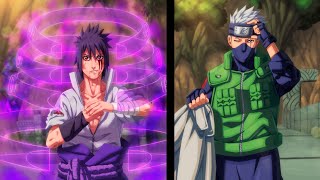 Sasuke vs Kakashi  Full HD 60FPS Sasuke usa Susano com ARMADURA pela Primeira vez [upl. by Asserac]