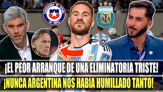 ¡RESIGNADOS PERIODISTAS CHILENOS ENOJADOS CON GARECA y JUGADORES POR TREMENDA PALIZA DE ARGENTINA [upl. by Erbe]