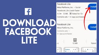 How to Download Facebook Lite 2024 EASY  Install FB Lite [upl. by Ansley]