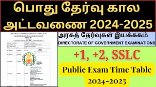 SSLC Public Exam 20242025 Time Table  SSLC 1 2 Public Exam 20242025 Timetable [upl. by Kassi]