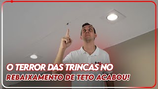 COMO RESOLVER TRINCAS E FISSURAS EM TETO DE GESSO OU DRYWALL [upl. by Yeltsew530]