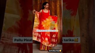 Easiest way to set your pallu 🤗 trending viralvideo viral ytshorts youtubeshorts shorts [upl. by Paloma]