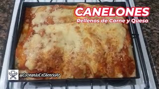 Preparación Paso a Paso de Canelones Caseros Rellenos de Carne y Queso ¡Súper Fácil [upl. by Pohsib]