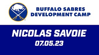 Nicolas Savoie Sabres Development Camp  070523 [upl. by Curley353]