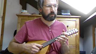 14 variations on Greensleeves To A Ground Playford 1705 on solo mandolin [upl. by Anaul]