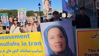 Stockholm Rally Against Mullahs Regime Crimes Demanding Release of Political Prisoners in Iran 1 [upl. by Oicor]