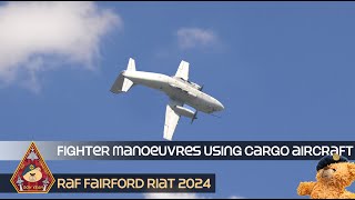 FIGHTER MANOEUVRES IN A CARGO AIRCRAFT FOR REAL C27 SPARTAN LEAVES SPECTATORS STUNNED • RIAT 2024 [upl. by Annaor75]