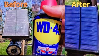 How To Clean Dirty LED Solar Sensor Light Panel With WD40 [upl. by Yenaffit227]