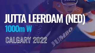 Jutta LEERDAM NED  Winner  1000m W  Calgary  SpeedSkating [upl. by Horgan]