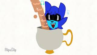 Pango the glamorous vain blue raccoons tea bath [upl. by Aihsel]