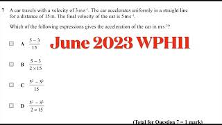 Edexcel Physics unit 2June 2023 WPH12MJ23 Q7 SOLVED [upl. by Adim79]