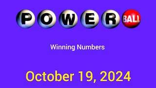 Powerball winning numbers October 19 2024 [upl. by Hamirak]