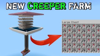 BEST 121 CREEPER FARM TUTORIAL in minecraft bedrock [upl. by Iarised]