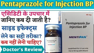 Pantaprazole 40mg injection in hindi की जानकारीUses Site Effect उपयोगMentipan injection acidity [upl. by Prevot]