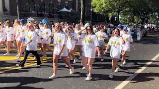 Alabamas Delta Delta Delta TriDelts march in 2024 homecoming parade [upl. by Ailesor]