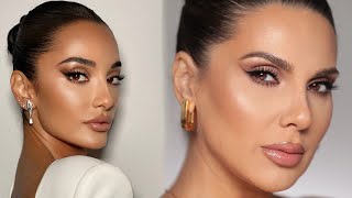 Recreating the makeup l did on Amina Muaddi during Paris Fashion Week  ALI ANDREEA [upl. by Tletski]