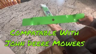 Replacement Mower Blades Review  Compatible with John Deer 42quot Deck [upl. by Ennelram]